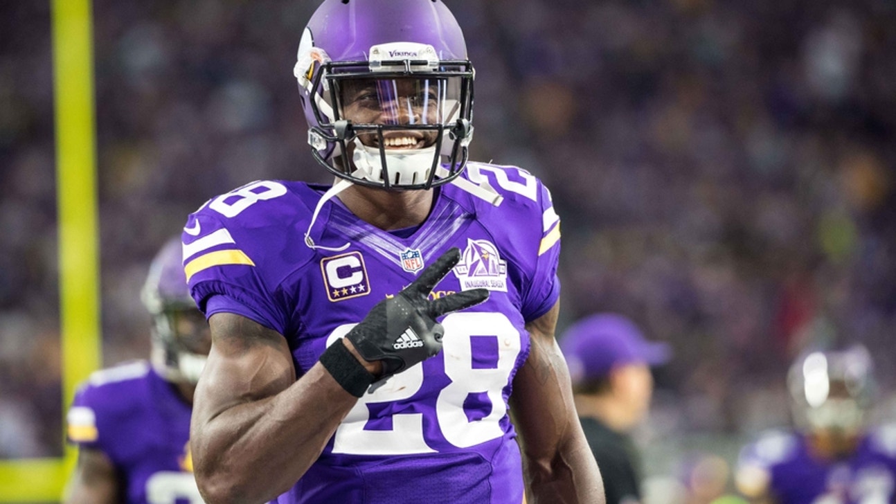 Adrian Peterson return to Vikings practice encourages Sam Bradford
