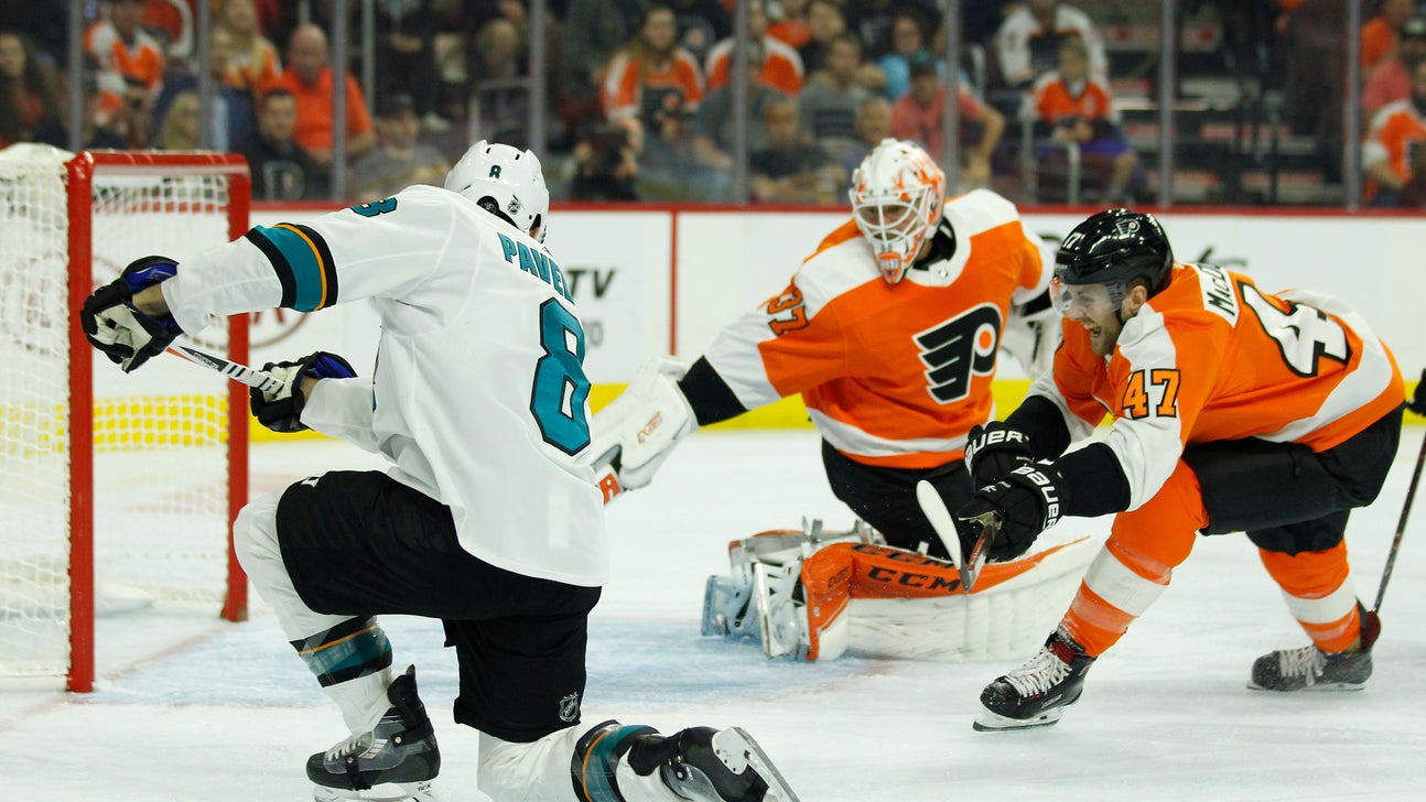 True grit: Sharks jump on Flyers early in 8-2 blowout