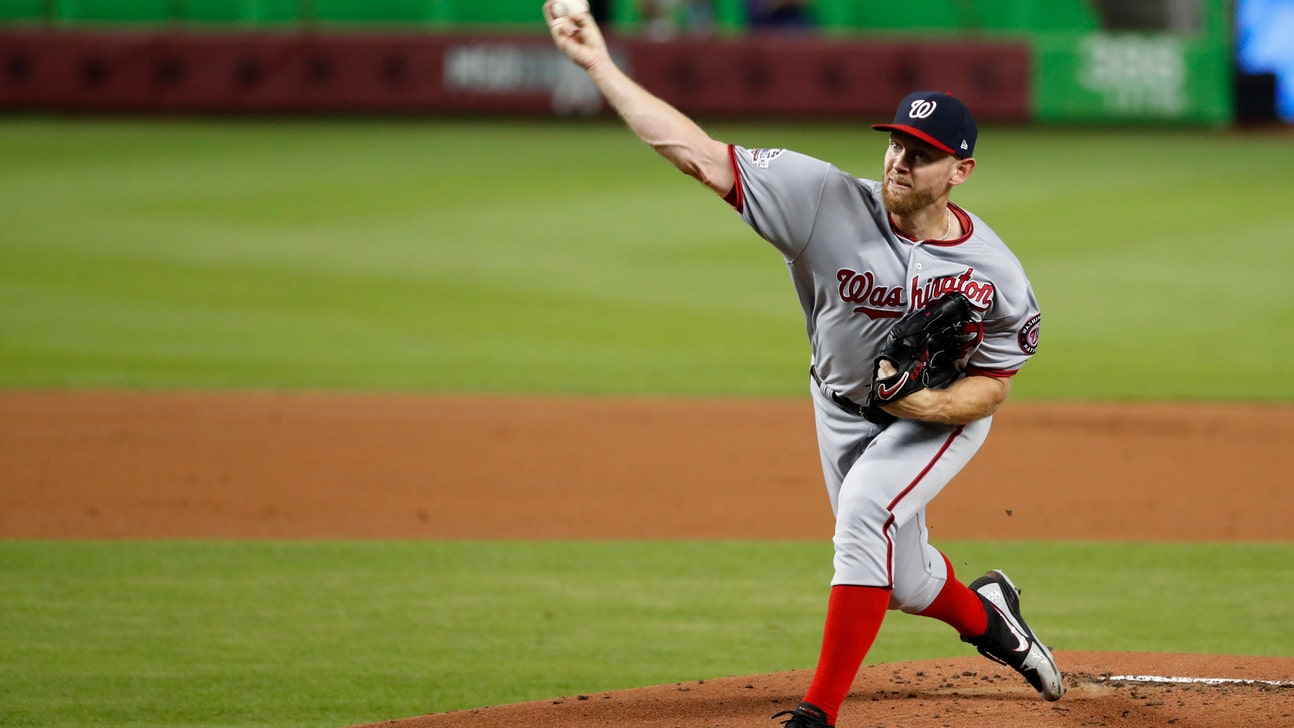 Strasburg fans 11, Nationals top Marlins 4-2