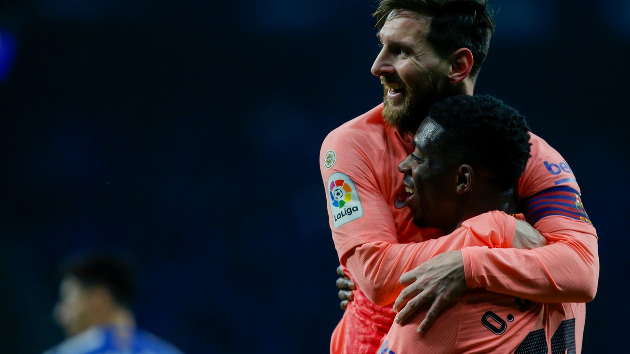 Messi scores twice from free kicks in Barca win vs Espanyol