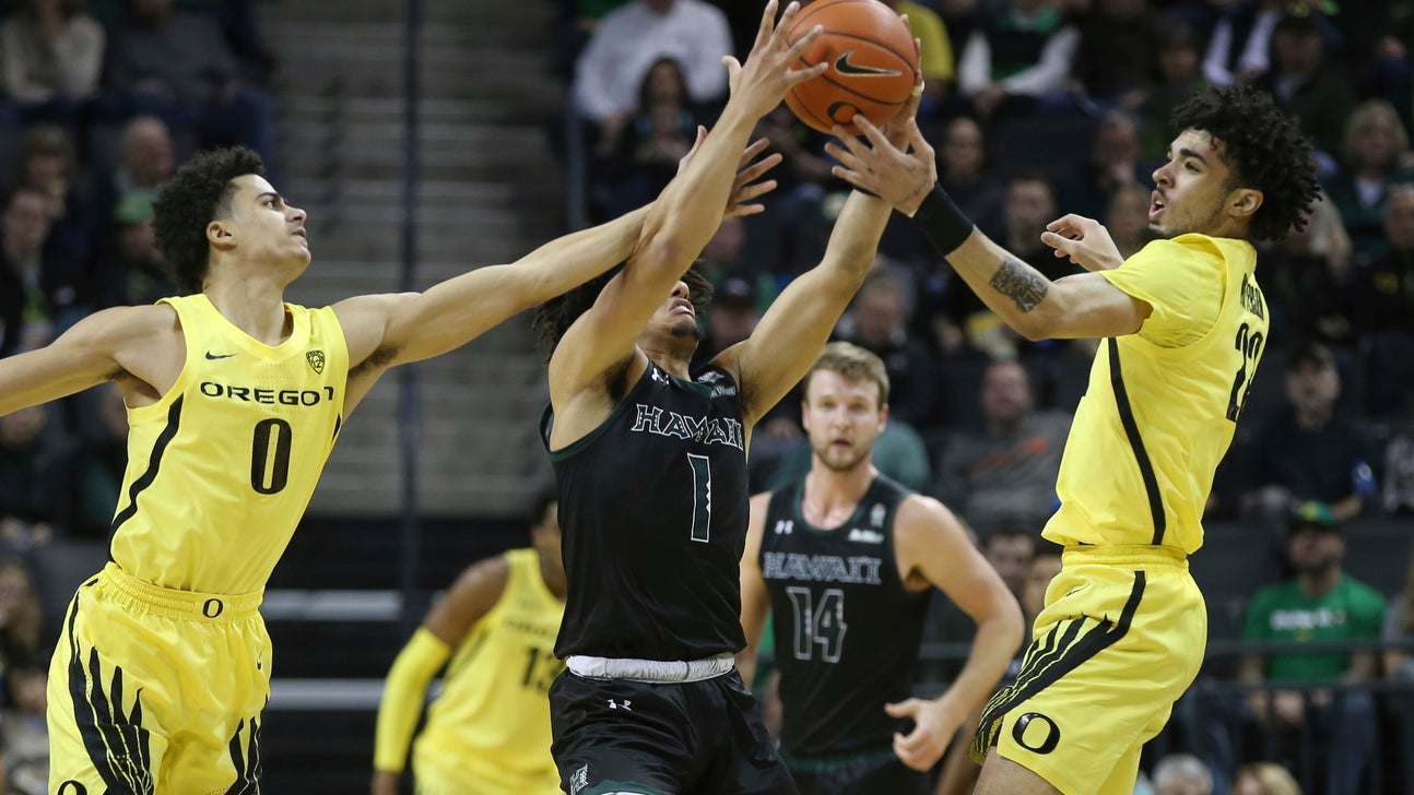 No. 13 Ducks stop a 2-game slide with 89-64 win over Hawaii