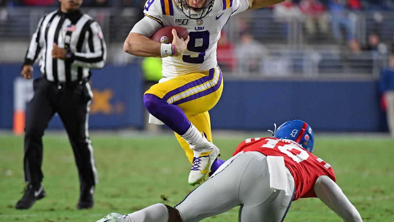 Burrow throws 5 TDs, No. 1 LSU beats Mississippi 58-37