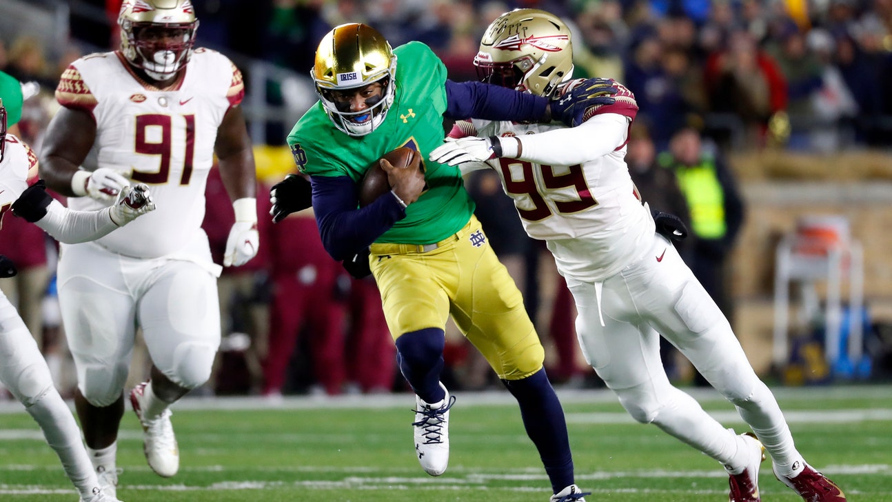 Backup QB Wimbush, defense help No. 3 Irish dominate FSU