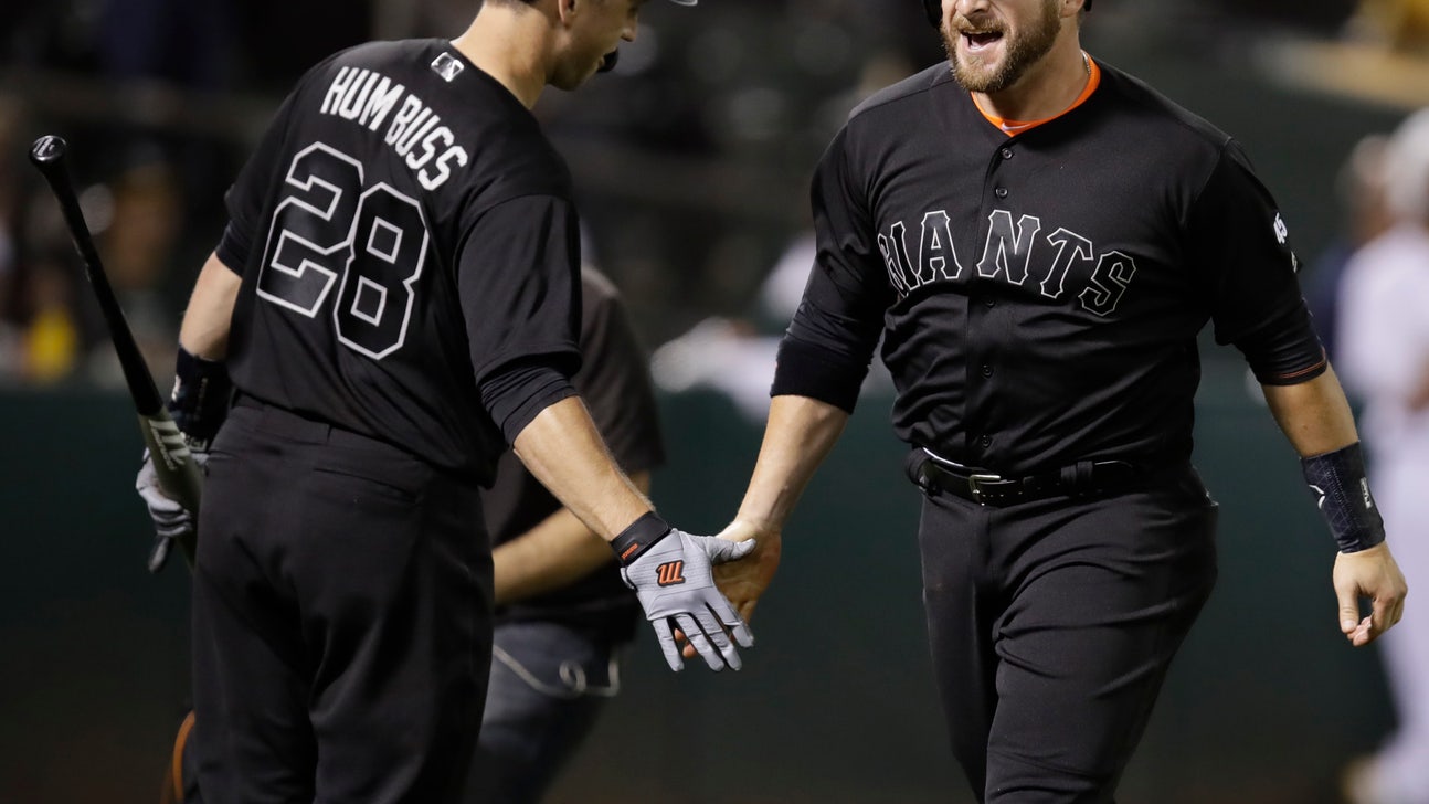 Vogt hits 3-run homer as Giants beat his former A's club