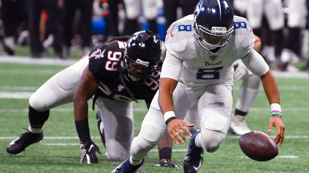 Mariota throws 3 first-half TD passes, Titans drop Falcons