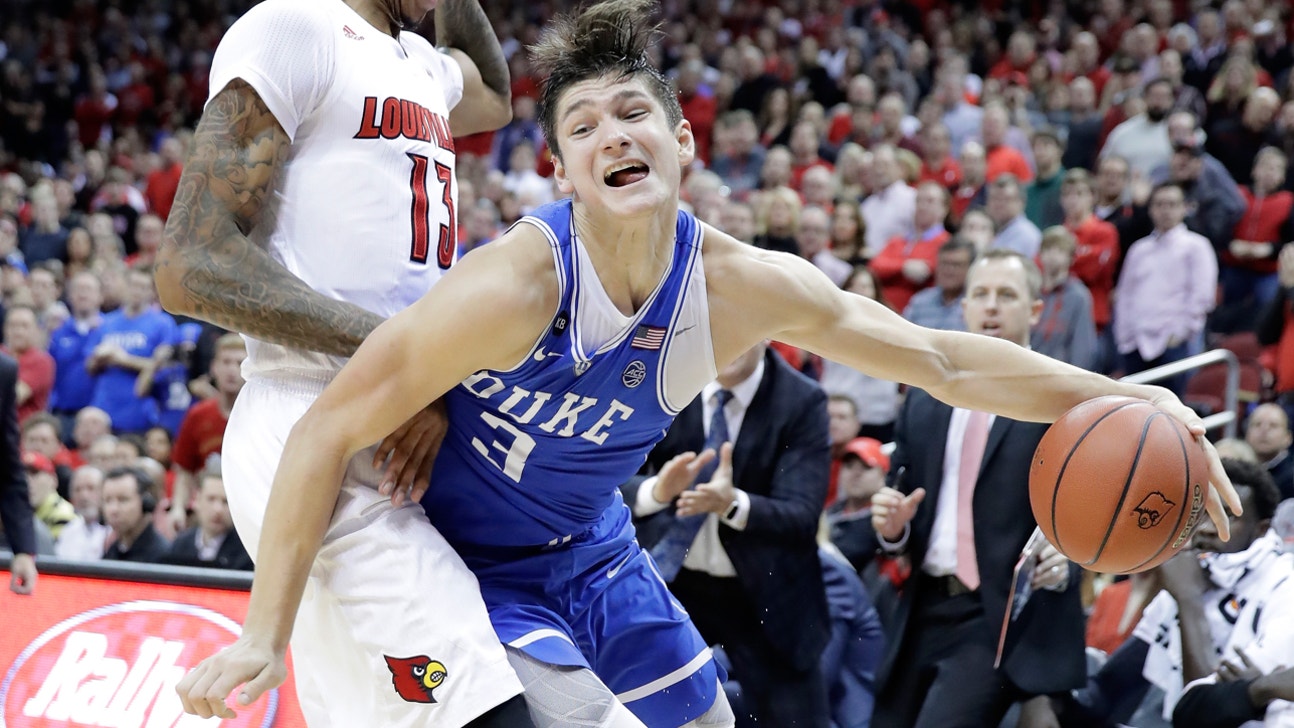 Watch: Grayson Allen smacked in the face during loose ball