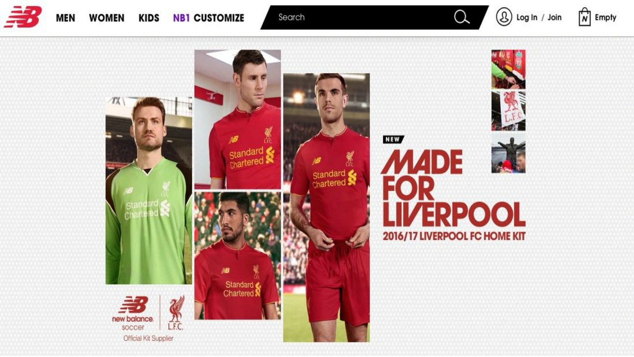 New Liverpool kit revealed thanks to website mistake