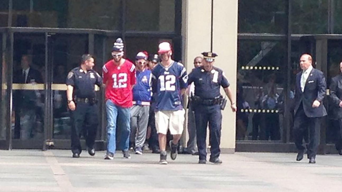 Patriots fans arrested at NFL headquarters now celebrate Super Bowl victory