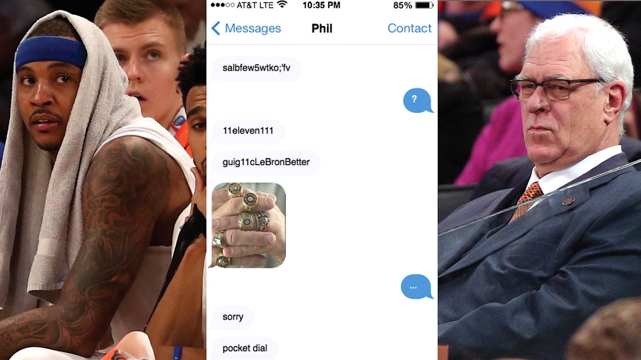 8 awkward (and fictional) text conversations between Carmelo Anthony and Phil Jackson