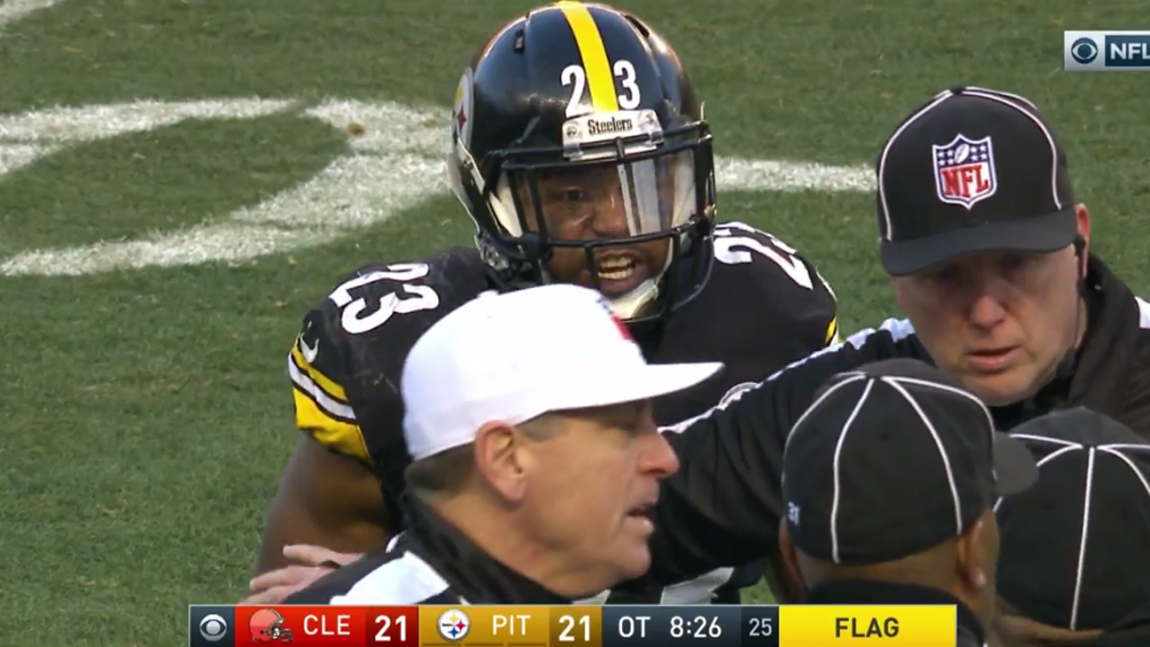 Steelers safety Mike Mitchell pleaded with referees and you could hear every word