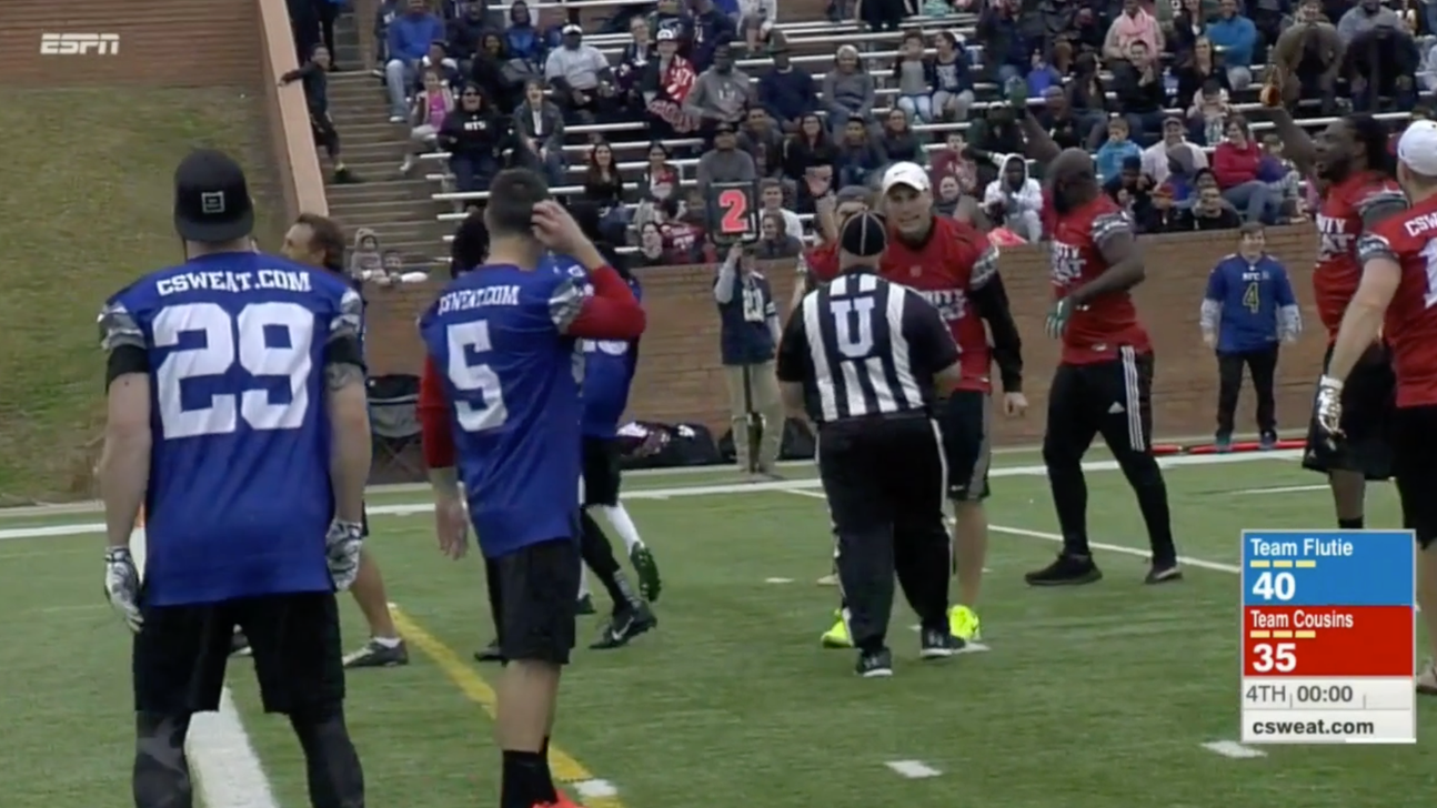 Kirk Cousins shoves referee during charity flag football game