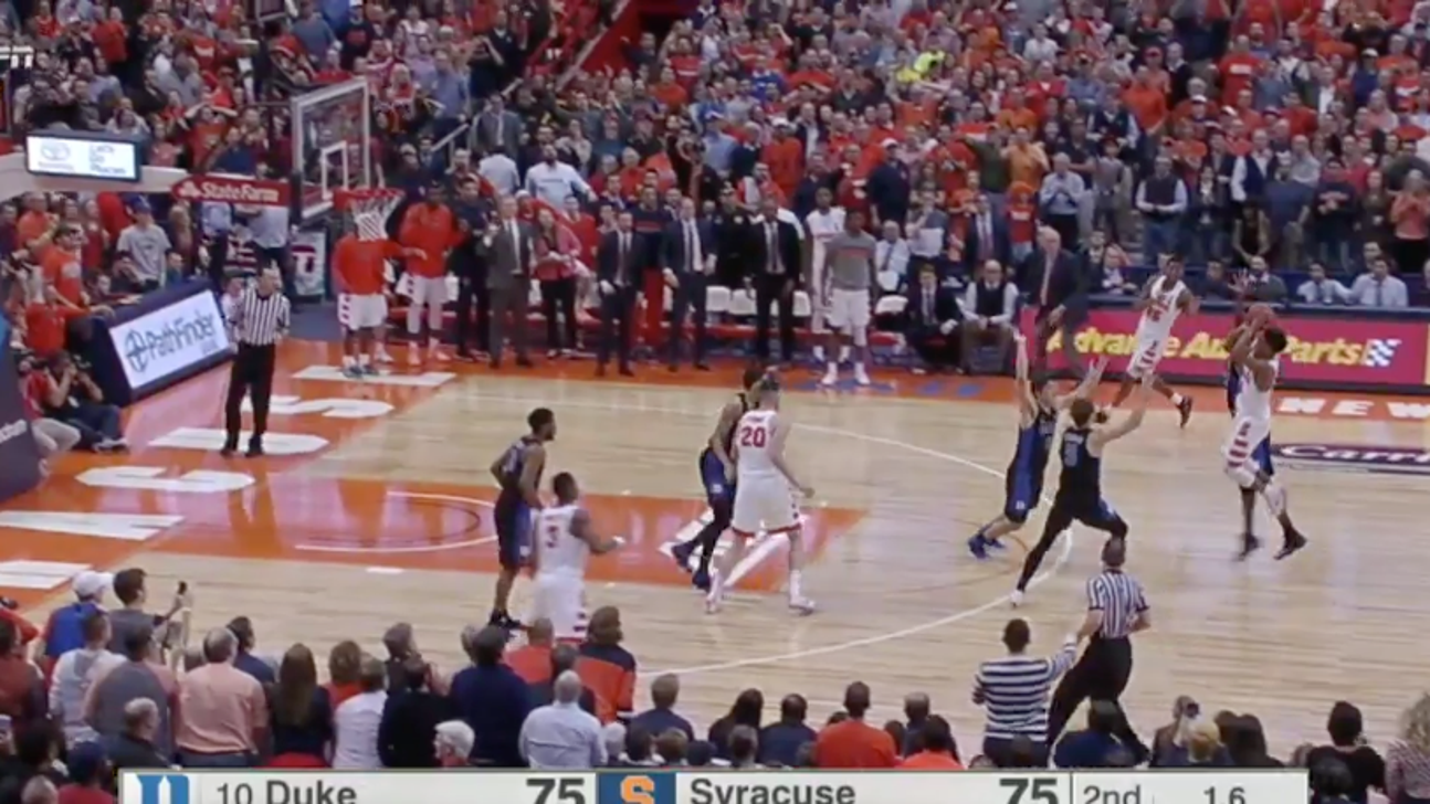 Watch: John Gillon hits buzzer-beating three to upset Duke