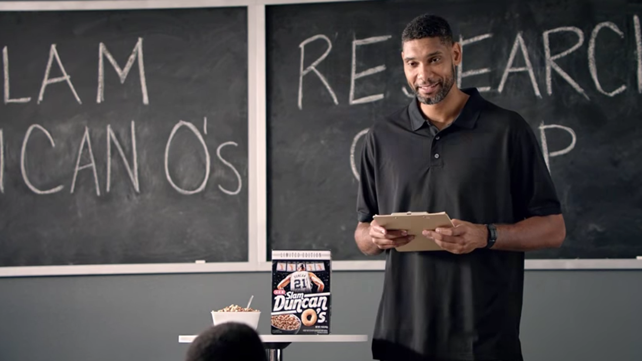 Tim Duncan's new cereal is appropriately boring