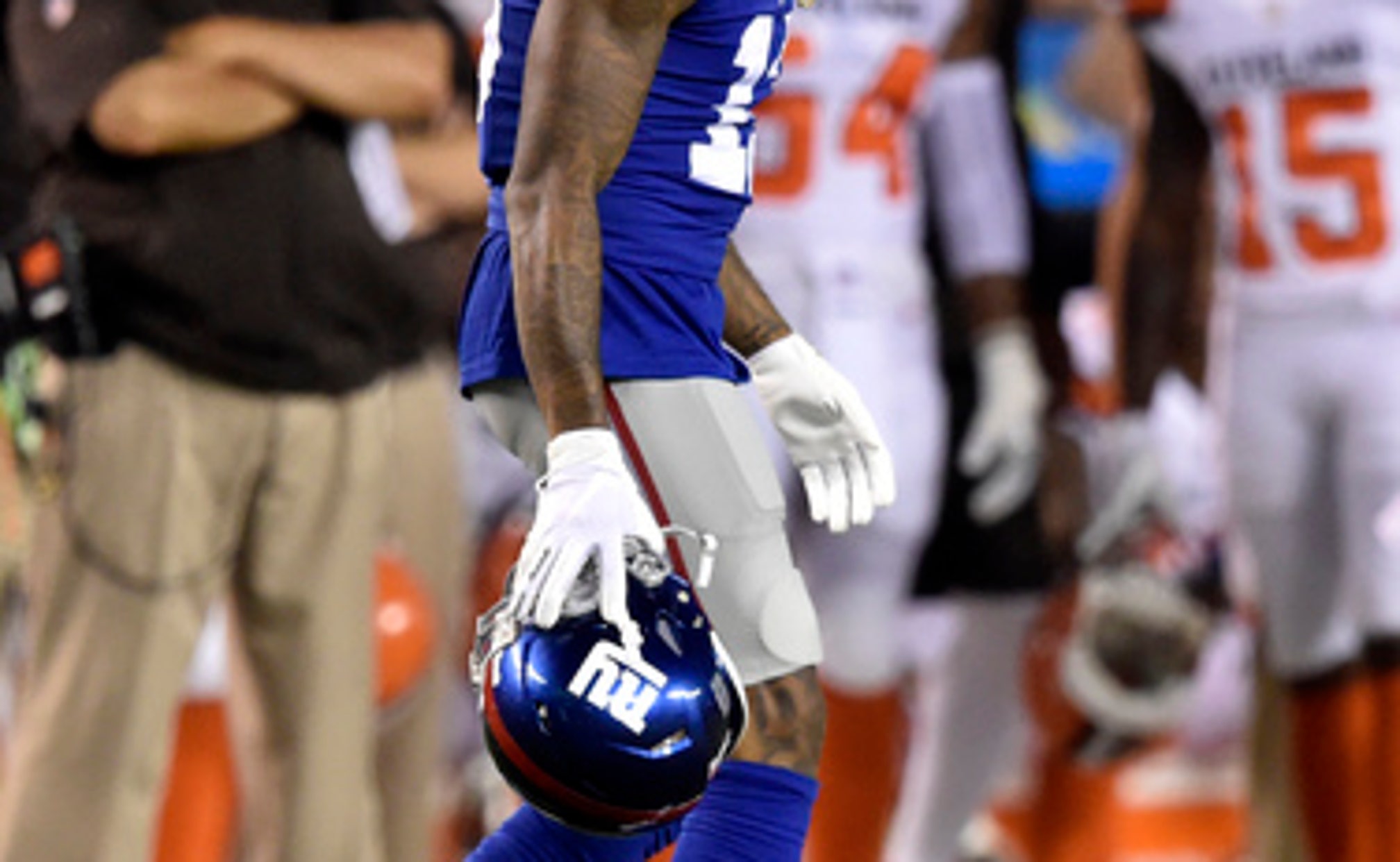 Odell Beckham Jr Misses Giants Jets With Ankle Injury Fox Sports