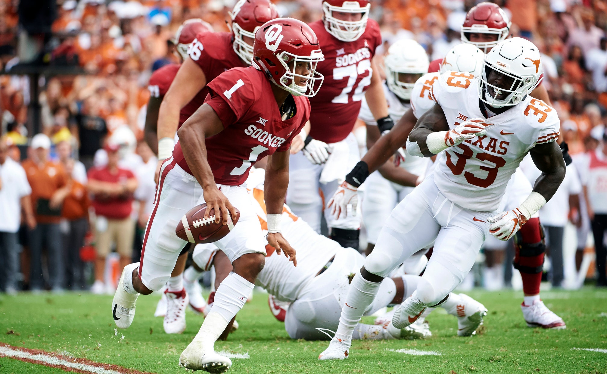 Hook ’em No. 19 Texas beats No. 7 Oklahoma 4845 on late FG FOX Sports