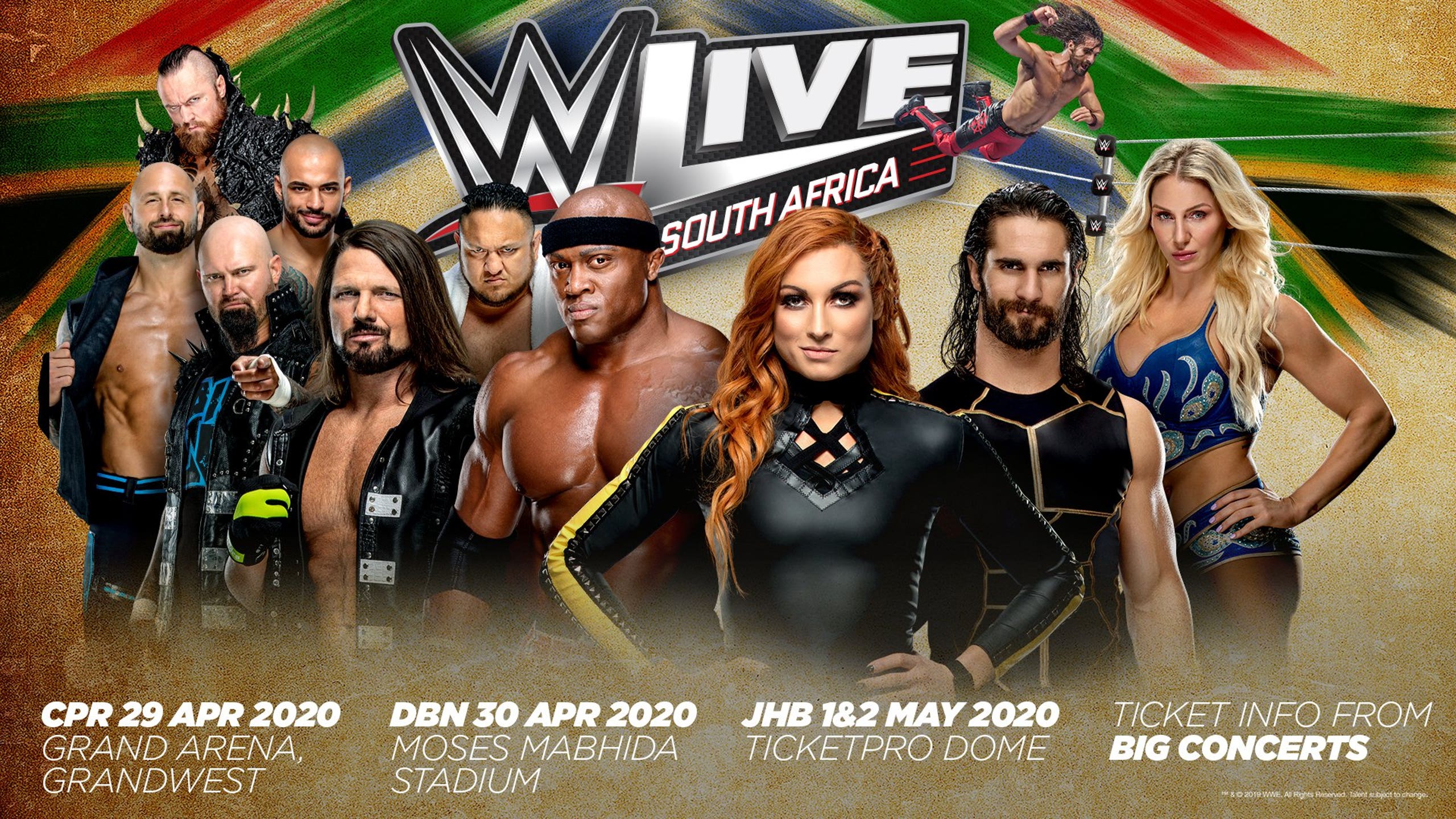 wwe tour dates 2022 south africa