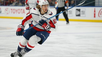 Next Story Image: Sabres Skinner helped off ice after hurting lower left leg