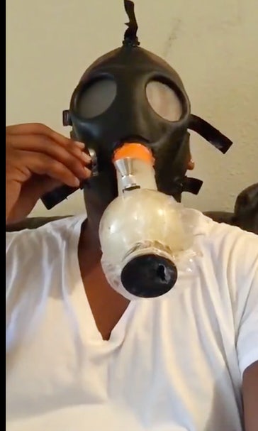 draft day bong gas mask