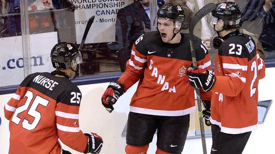 Coyotes prospect Max Domi completes hockey alley-oop