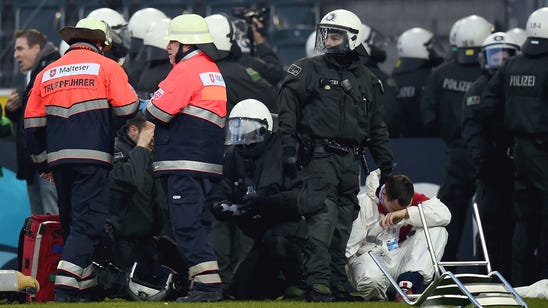 Fans involved in brawl following Leeds-Eintracht Frankfurt friendly