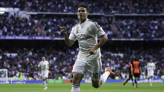 James Rodriguez scores stunning volley vs Almeria (VIDEO)