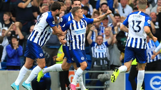 Trossard scores on EPL debut as Brighton draws with West Ham