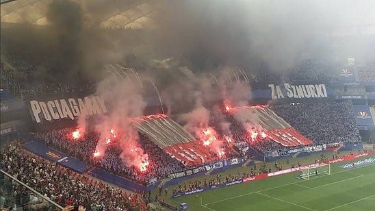 The smoke and flares at the Polish Cup final was terrifying
