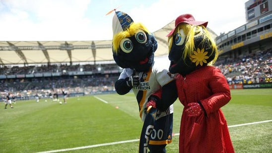 The LA Galaxy's mascot brought his mom to the match for Mother's Day