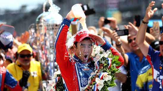 Celebration shots: Takuma Sato beyond delight with Indianapolis 500 win