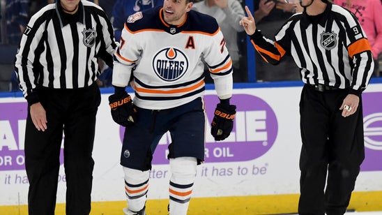 Oilers' Lucic fined $10K for hit on Lightning's Joseph