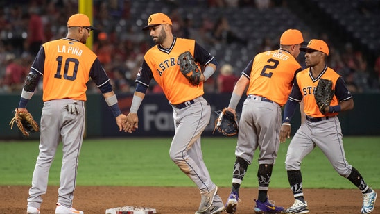 Gonzalez homers again as surging Astros beat Angels 8-3