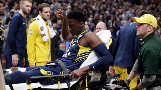 Pacers beat Raptors after losing Oladipo with knee injury