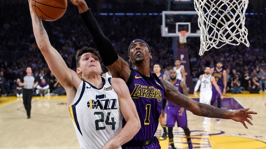 LeBron pushes Lakers past Jazz for 7th win in 8 games, 90-83