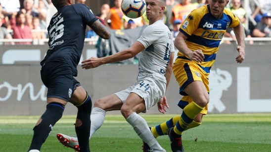 Parma wins 1-0 at Inter for 1st win back in Serie A