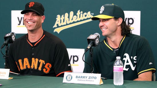 Tim Hudson, Barry Zito and Mark Mulder taught John Baker much early in my career