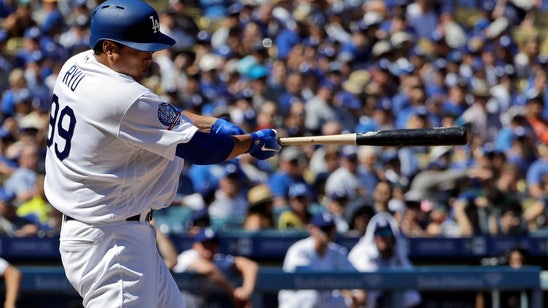 Ryu has 3 of Dodgers’ 16 hits in 14-0 rout of Padres