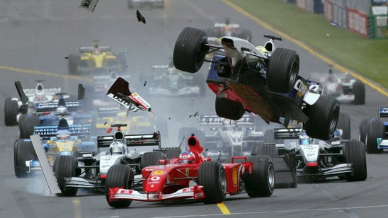 Felipe Massa was an innocent victim in an eight-car crash in his first F1 race