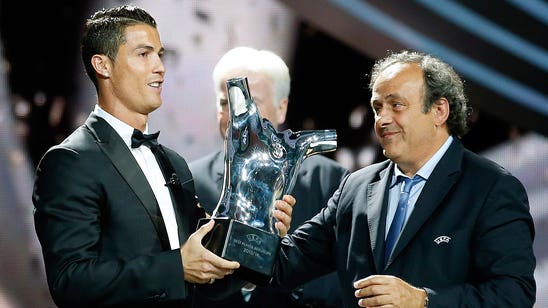 Ronaldo refuses to shake UEFA president Platini's hand