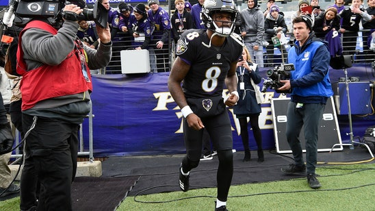 The Latest: Ravens QB Jackson off and running in 1st start