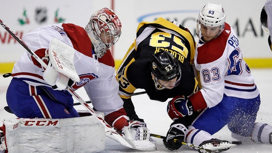 Canadiens end Jarry's shutout streak, race past Penguins 4-1