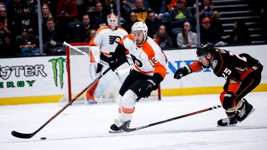 Kevin Hayes scores in OT, Flyers beat Ducks 2-1