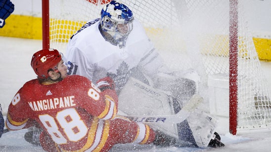 Gaudreau scores twice, Flames rally past Maple Leafs 4-2