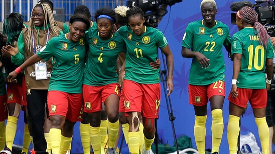 Cameroon beats New Zealand 2-1 to reach round of 16