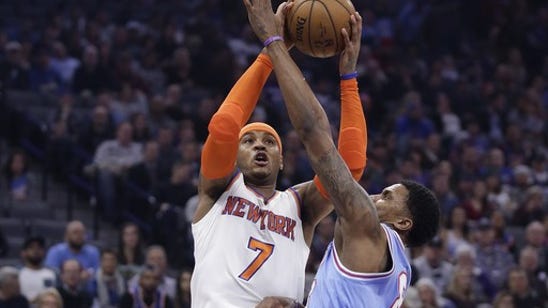 Anthony scores 33 to help Knicks hold off Kings 103-100 (Dec 09, 2016)