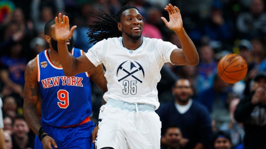 Faried scores 25 points in Nuggets 127-114 win over Knicks (Dec 17, 2016)