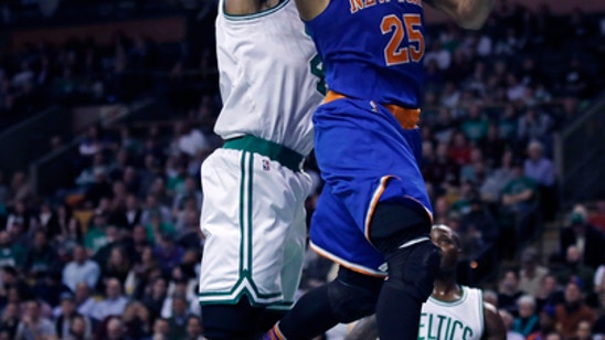 Rose powers slumping Knicks past Celtics 117-106 (Jan 18, 2017)