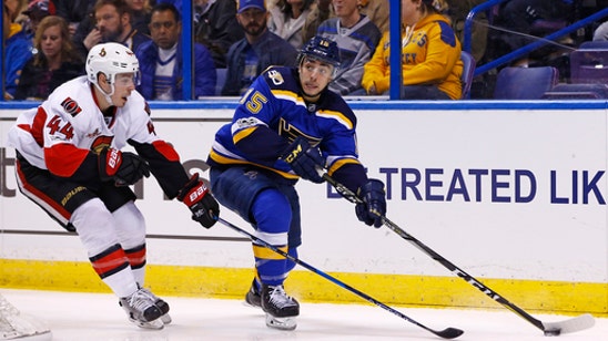 Blues' Fabbri out for rest of season with ACL injury in knee