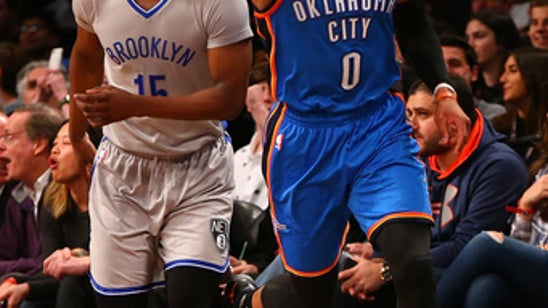 Westbrook has 33rd triple-double, Thunder beat Nets 122-104 (Mar 14, 2017)