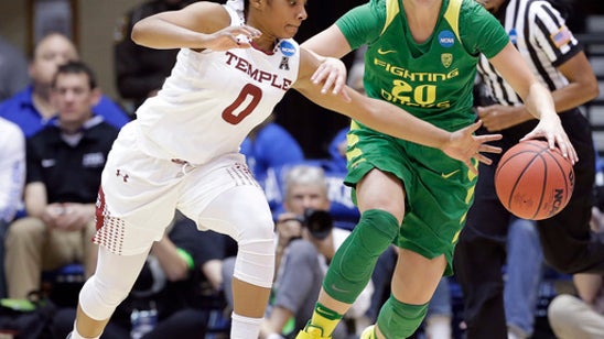 Hebard lifts Oregon past Temple 71-70 in women's 1st round (Mar 18, 2017)