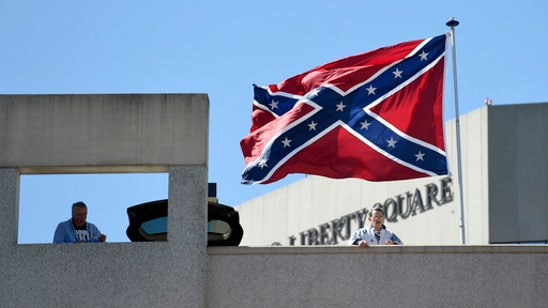 Confederate flag flies next to NCAA arena in South Carolina